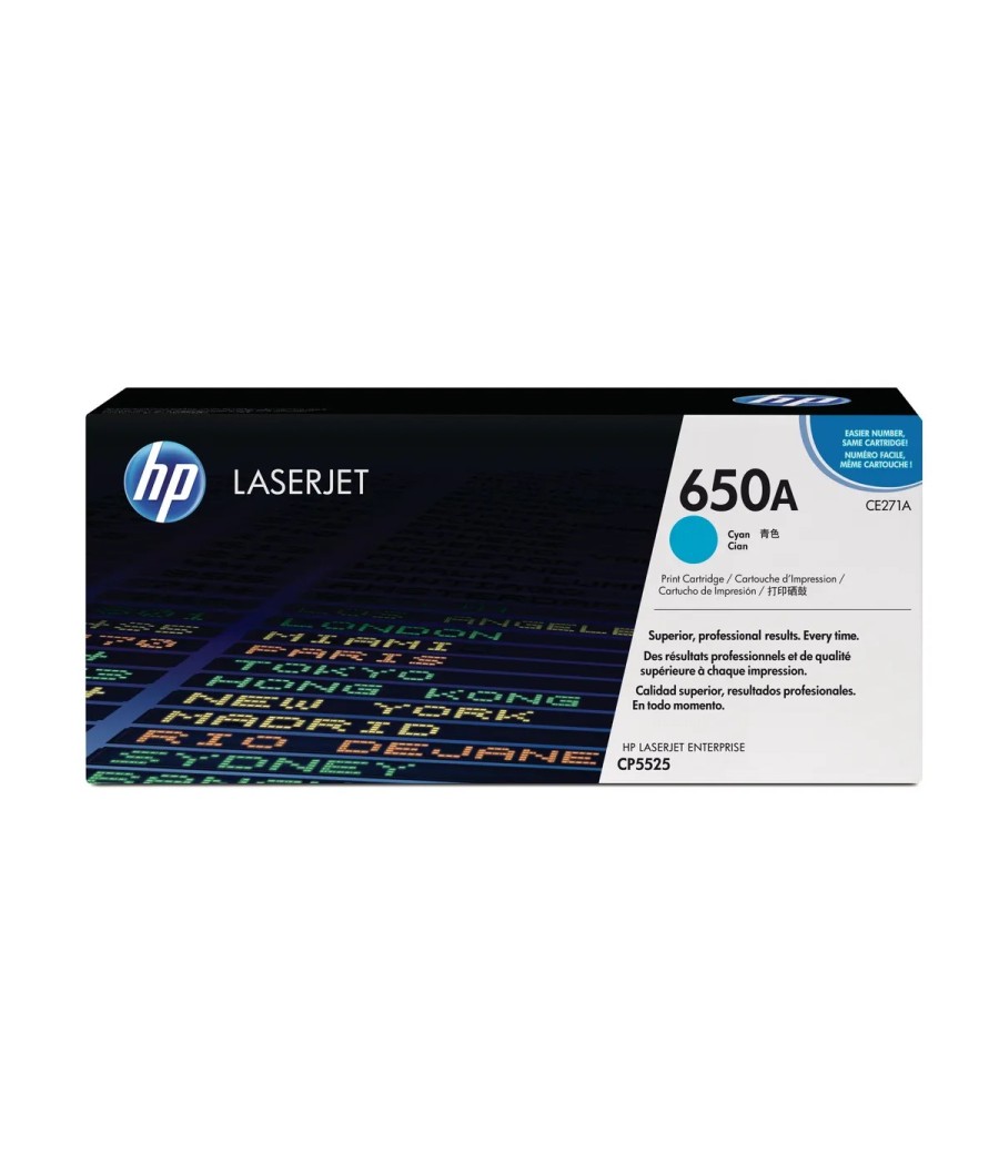 HP Cartouche toner 650A cyan